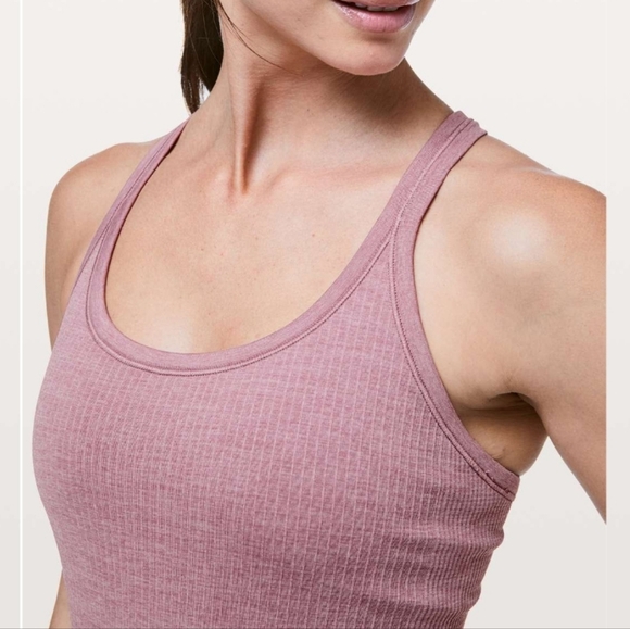 lululemon Ebb To Street Tank In Fague Ribbed Size 6 - Picture 3 of 11